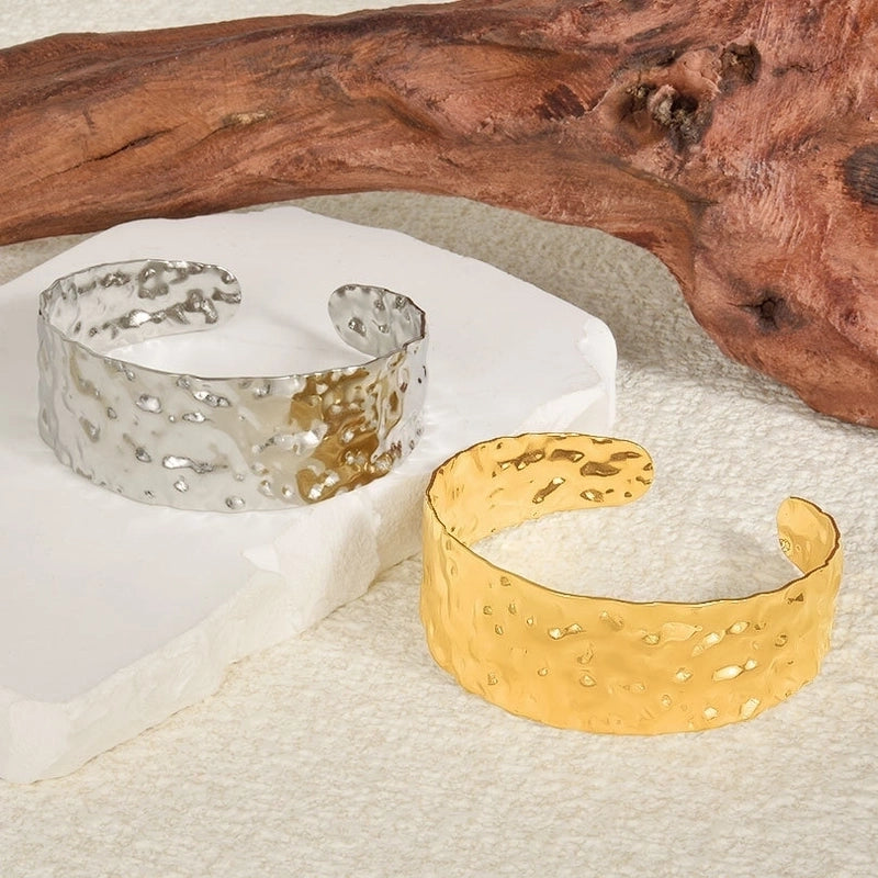 304 Stainless Steel   Bracelet 18K Gold Adjustable Bracelet Light Luxury Design Sense Opening Bracelet In Stock