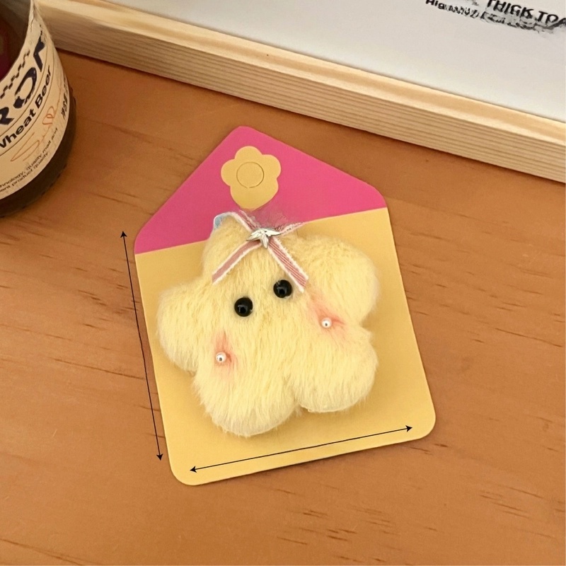 Cute Sweet Women’s Star Heart Shape Plush Hair Clip