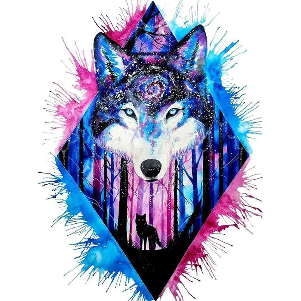 

30*40CM-Round Drill Diamond Painting-Ferocious Wolf, 501 Original