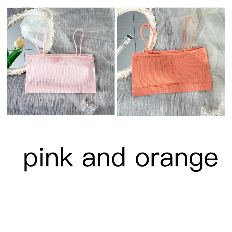 Women's Tube Top Invisible Bra Sexy Bandeau Strapless Top Underwear Streetwear Crop Top Seamless Sexy Lingerie Tops 1/2Pcs