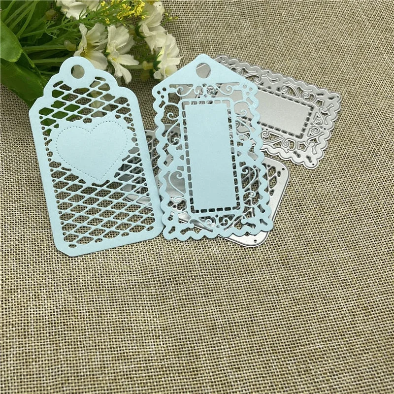 Label set Metal Cutting Dies Stencil Scrapbooking Photo Album Card Paper Embossing Craft DIY