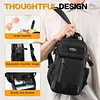 Men Casual Chest Bag Multi Pocket Multifunction Waist Bag Waterproof Commute Bag