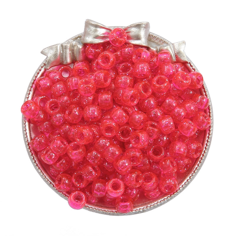 Acrylic Large Hole Barrel Beads 9*6mm Pony Beads Woven Handmade Diy Hand String Jewelry Accessories Beads Loose Beads