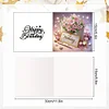 (US Only)6PCS DIY Diamond Art Greeting Cards Birthday Theme Congratulations Cards & Gifts