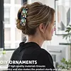 White Flowers DIY Diamond Painting Claw Clips for Adults Beginners Diamond Art Western Hair Clips Anti-Slip Design for Women Long Short Hairstyle Jewelry Supplies