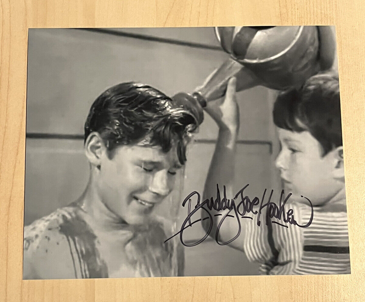 BUDDY JOE HOOKER HAND SIGNED 8x10 Photo Poster painting ACTOR AUTOGRAPHED LEAVE IT TO BEAVER COA