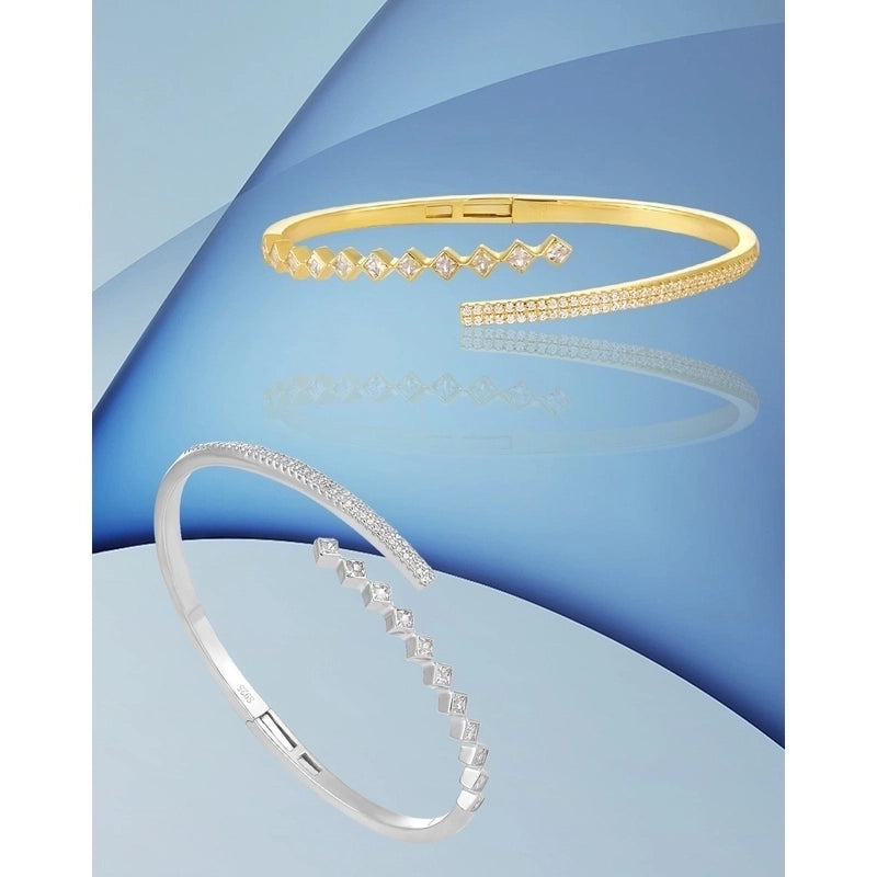 925 Sterling Silver Bangle Elegant Luxurious