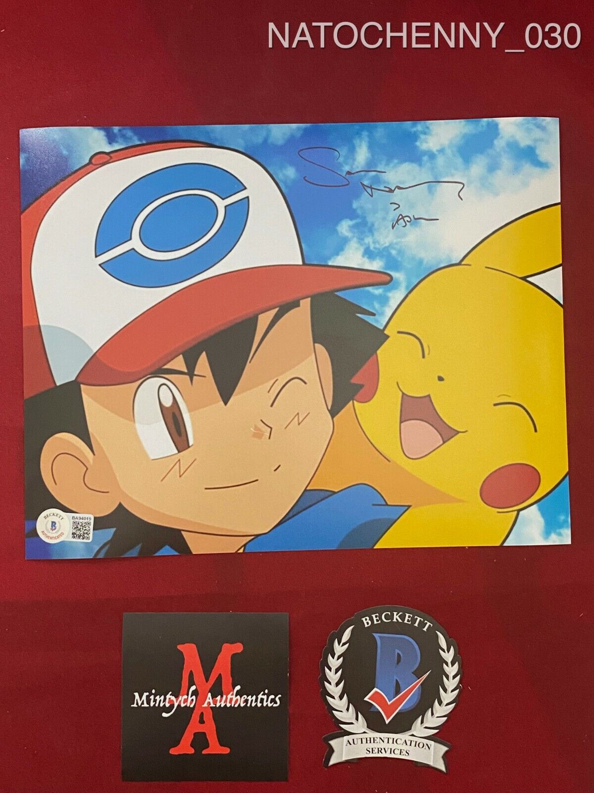 SARAH NATOCHENNY AUTOGRAPHED SIGNED 8x10 Photo Poster painting! POKEMON! BECKETT COA!