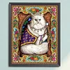 (Big Size)Retro Cat - 11CT Stamped Cross Stitch - 50*67cm