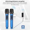 2.4G Wireless Microphone Rechargeable Live Streaming Microphone LED Display Professional Handheld Mic for Singing Karaoke Wedding DJ Party
