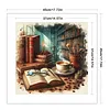 Desk And Books-11CT Stamped Cross Stitch 45*45cm/17.72*17.72in