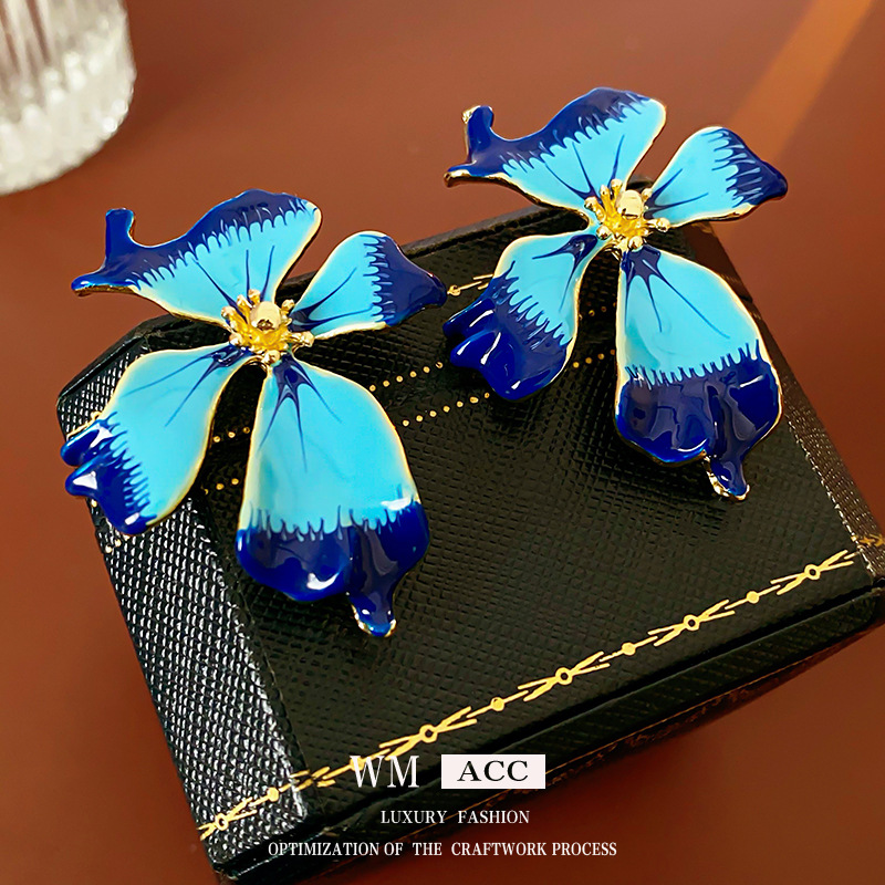 Expressive Flower Flower Alloy Electroplating Earrings