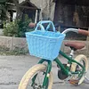 Bike Front Basket with Handles Cute Square Bicycle Basket for Kids Adult Bikes
