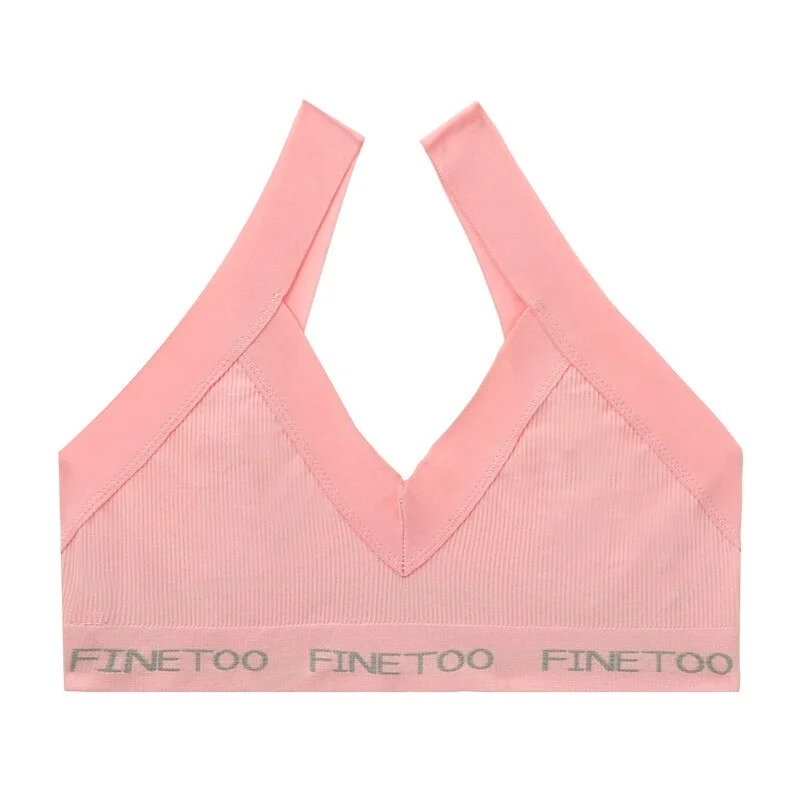 FINETOO Sexy Deep V Tops Seamless Tanks M-XL Women Bralette Soft Camisoles Top Comfortable Wireless Tube Top Female Lingerie New