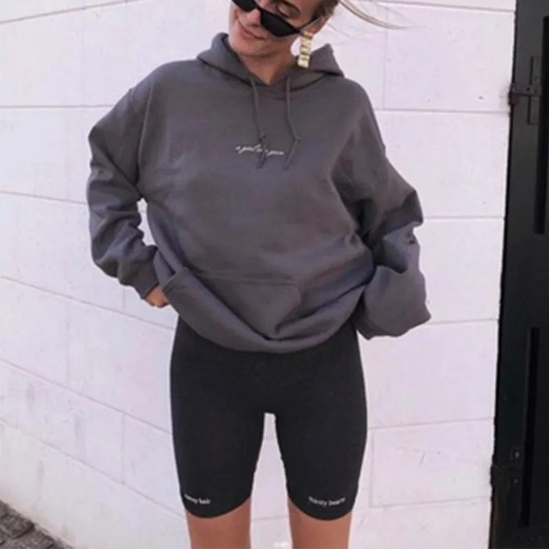 Summer biker shorts 2022 women elastic waist skinny fitness korean casual sexy Letter print black shorts pantalones black
