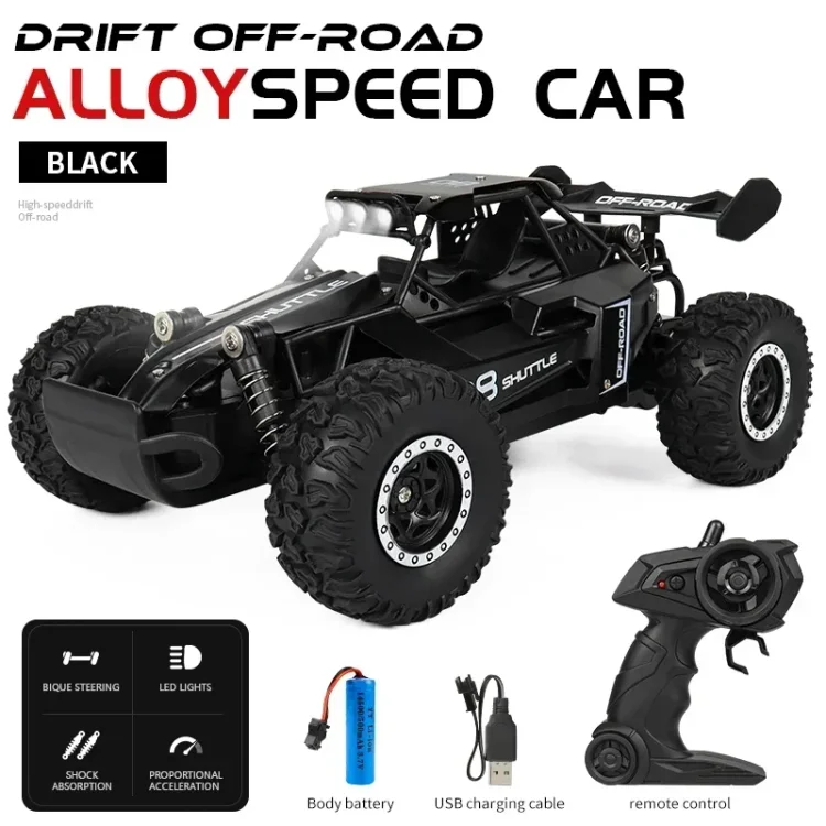New RC Car 1:16 2.4Gh Model With LED Lights 2WD Off-road Remote Control Climbing Vehicle 