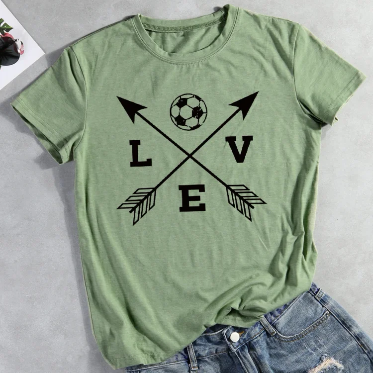 AL™ Love Soccer T-Shirt Tee-03287-Annaletters