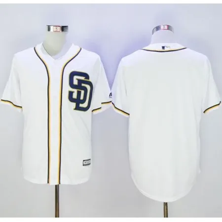 Padres Blank White New Cool Base Stitched MLB Jersey