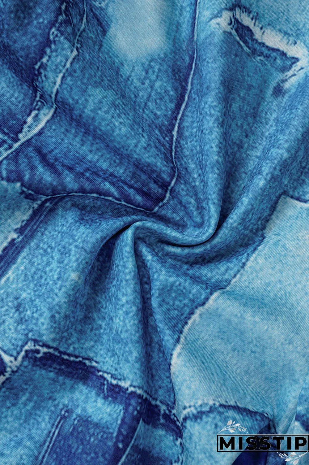 Black White Casual Print Slit Oblique Collar Short Sleeve Two Pieces