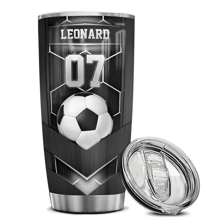 Personalized Soccer Stainless Steel Mug|M37