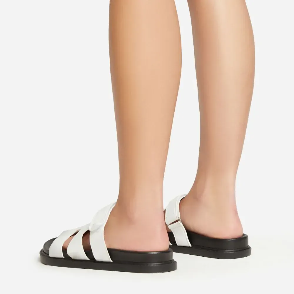 Women's H-Slippers Summer Outerwear Thick Soled Fashion Velcro Beach Shoes-vocosishoes
