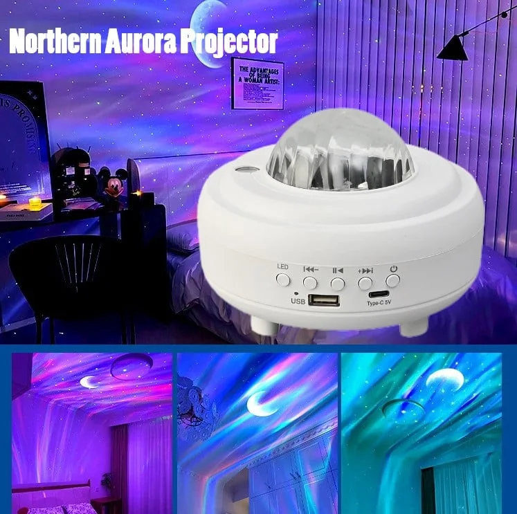 🔥Christmas 49% Off✨Northern Lights Aurora Projector-Lost in the enchanting starry sky🥰