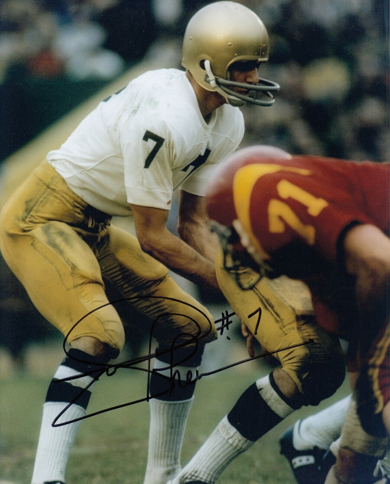 Joe Theismann Pose 2 8x10 Signed Photo Poster painting w/ COA Notre Dame Fighting Irish