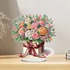 (US Local)DIY Flower Special Shaped Diamond Painting Desktop Ornaments Kit 