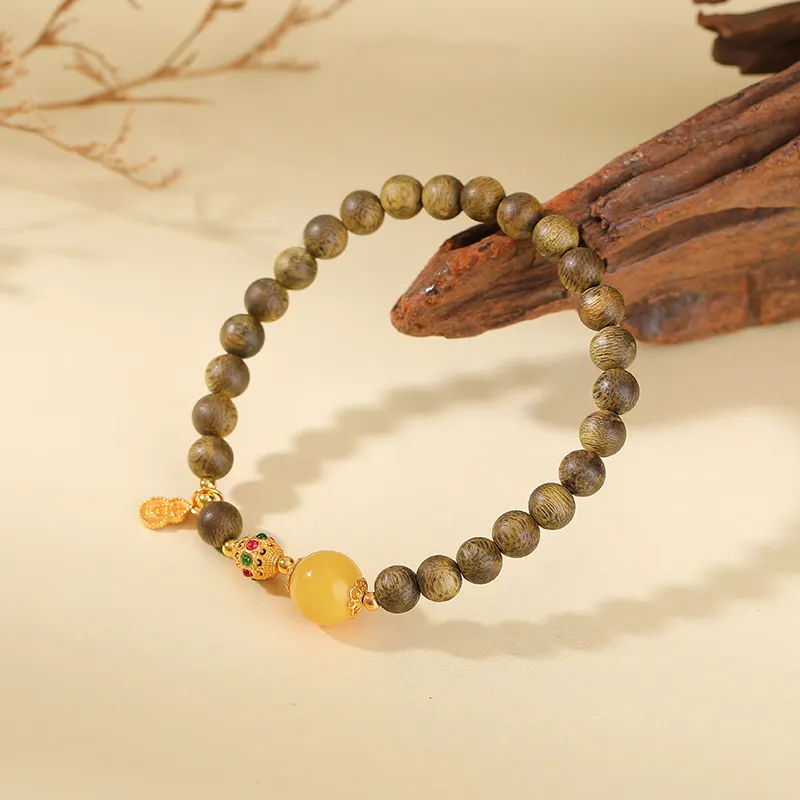 Agarwood Gourd Cultural Artistic Ethnic Style Unique Bracelet