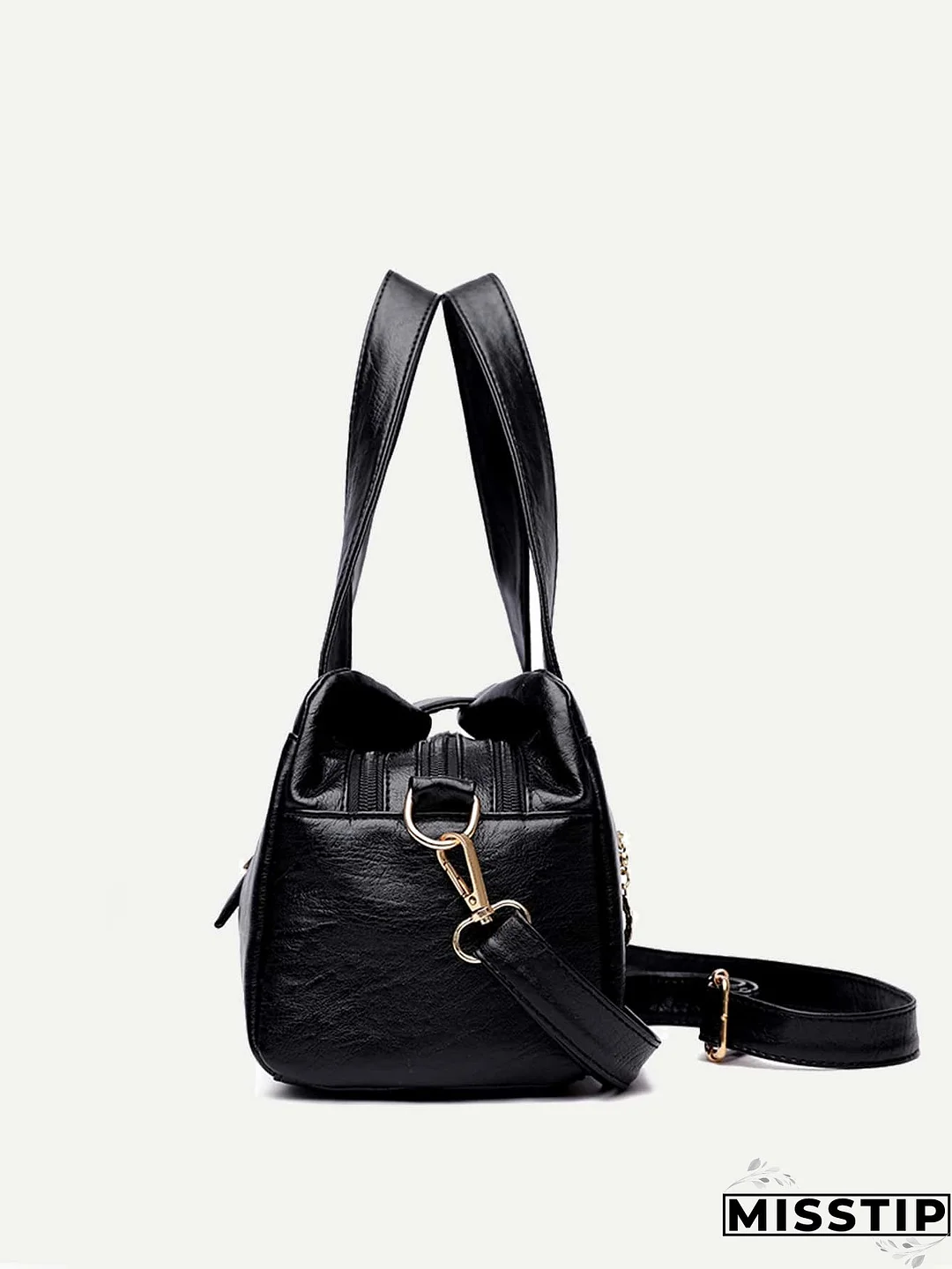 Minimalist Buckle Detail Satchel Bag