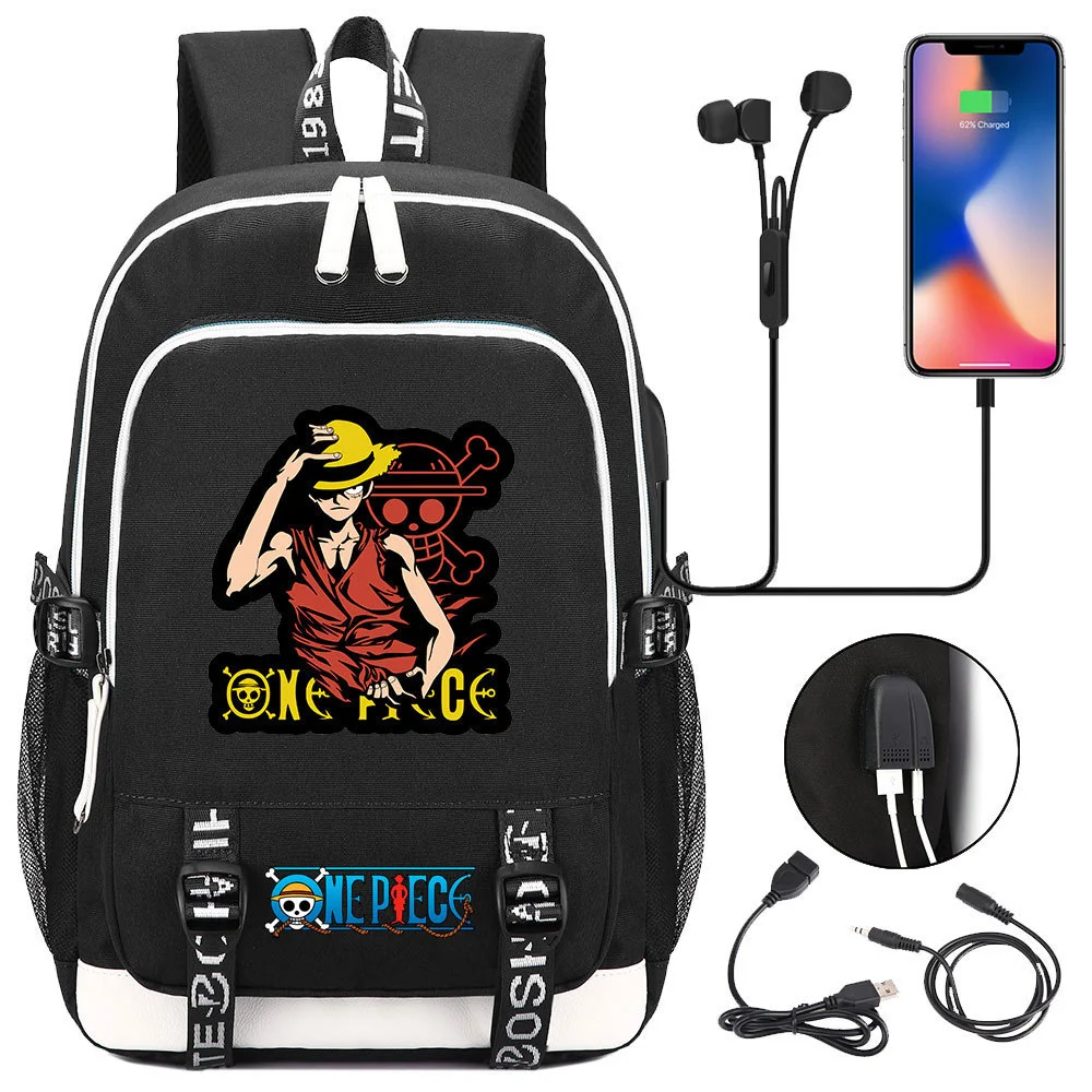 Buzzdaisy Premium One Piece Backpack with USB Charging Port and Laptop Protection - Multi-Pocket for Large Capacity Storage