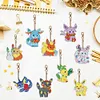 9Pcs Pok&eacute;mon Diamond Painting Keychain（Double-Sided)