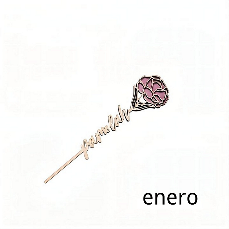 Flores de nacimiento de Madera - Nombres Personalizados mes1-12