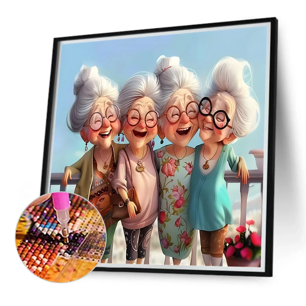 Diamond Painting - Full Round Drill - Grandma(Canvas|40*40cm)