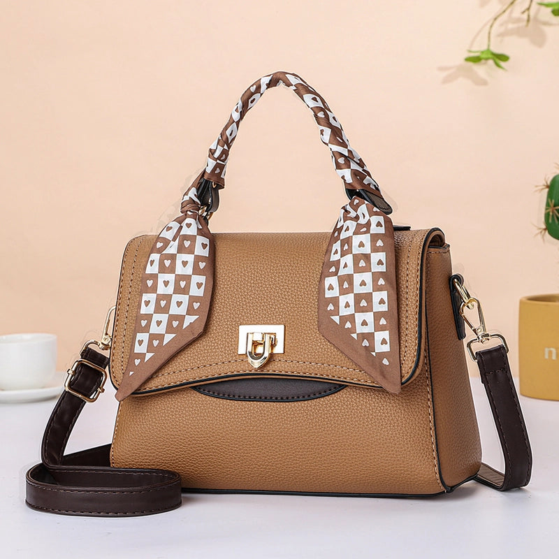 Women's Medium Pu Leather Geometric Elegant Streetwear Sewing Thread Square Buckle Square Bag