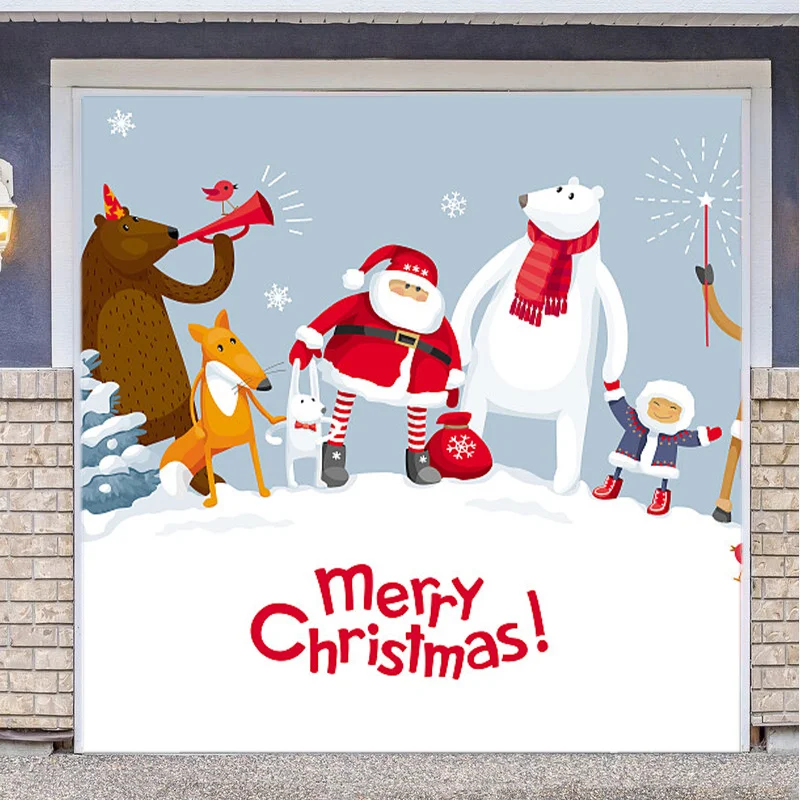 Christmas snowman Garage Door Decor Mural