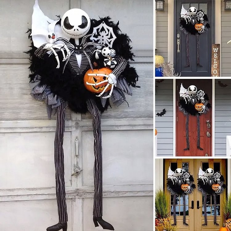 🎃Fall Halloween 49% OFF🔥Nightmare Before Christmas Jack Skellington Wreath