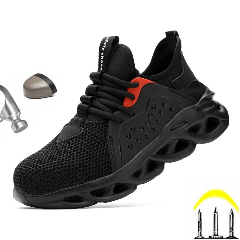 Man's Safety Shoes Summer Boots With Steel Toe Breathable High Top Sneakers Vulcanise Sneakers Lightweight Casual Working Shoes