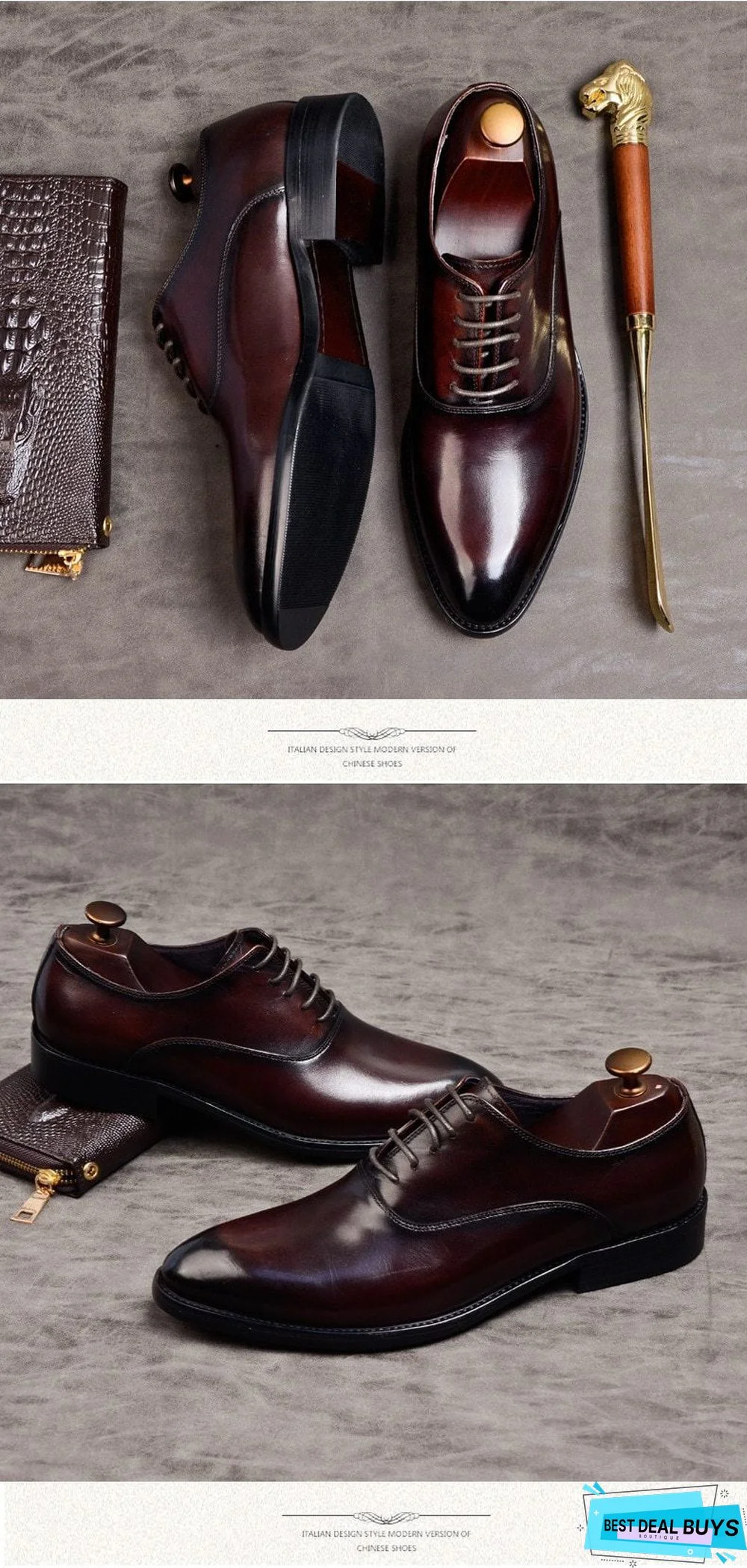 Men Formal Shoes Genuine Leather Italian Designer Shoes