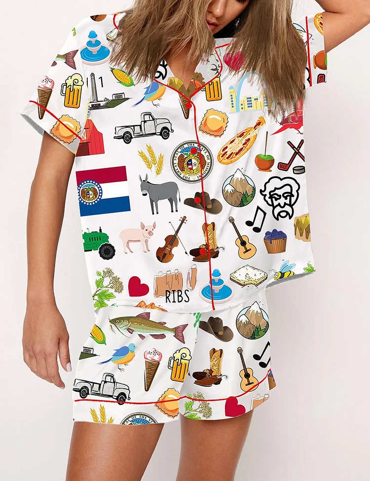 Women's Missouri State Missouri Strong Print Pajama Set