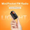 Portable Radio Digital Tuning FM Radio with Earphone Mini Radio for Home Outdoor