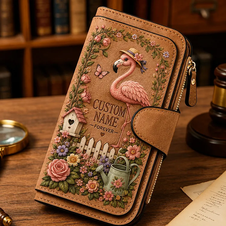 🌸 Personalized Garden Embossed Wallet - Perfect Gift For Her 🌿