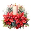 (Multi-Style)Christmas Flowers Candles-Full Round Diamond Painting 30*30CM