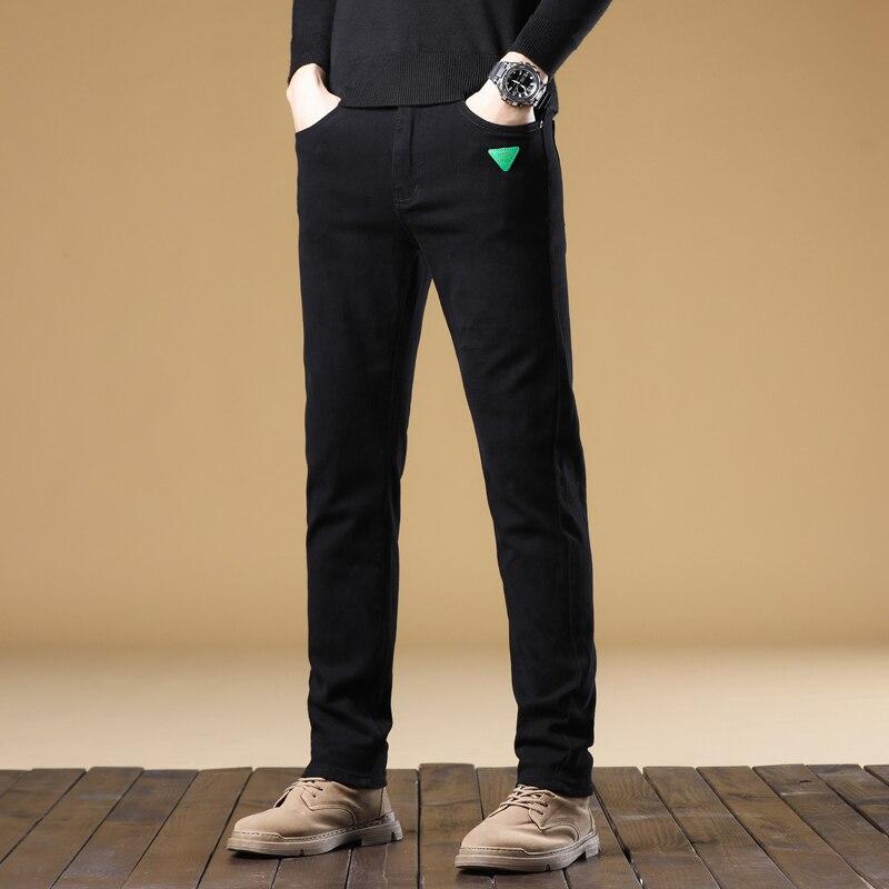 Men Black Skinny Jeans Luxury Stretch Fit Jeans Male Denim Trousers Jeans Straight Fit Jeans Size 28-36 Tp703