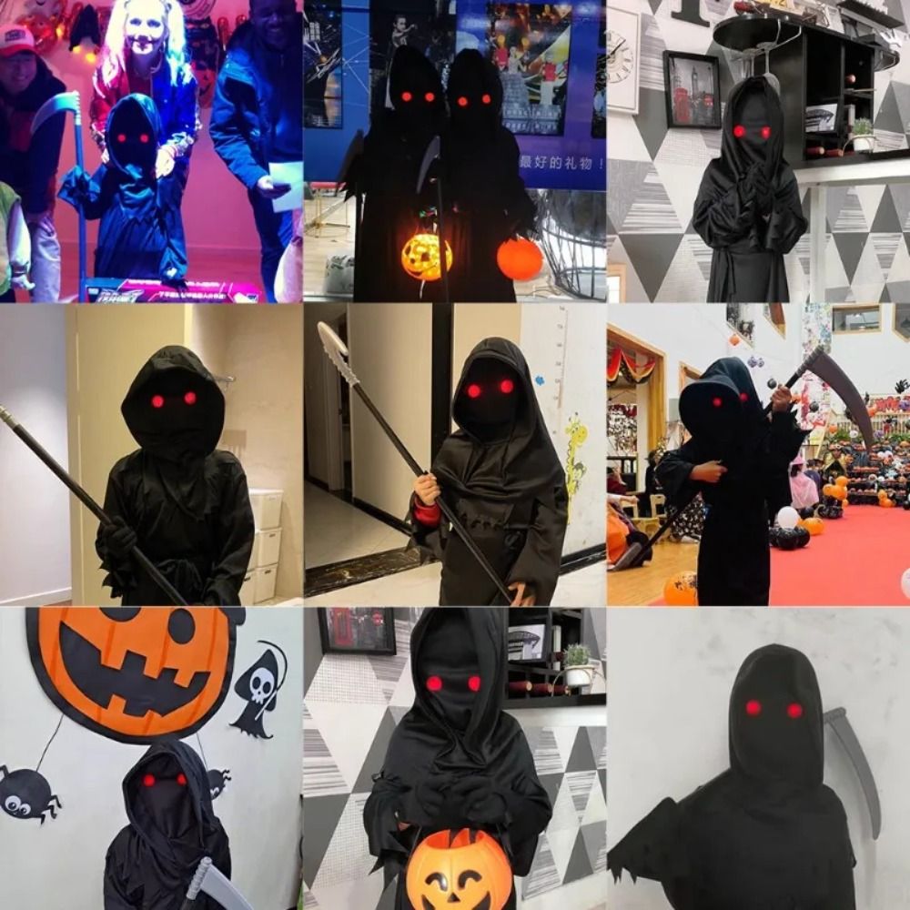 Tegooe Halloween Red Eye Glasses Prop - Scary Horror Cosplay Costume Accessory Glow in the Dark ABS BlackRed
