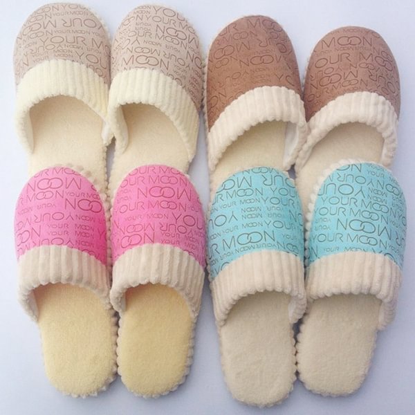 Fashion Women Winter Warm Cotton Slipper Home Soft Flip Flops Lovers Sandal Pink Sky Blue - Shop Trendy Women's Fashion | TeeYours
