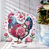 (US Only)2D Flat Print Acrylic Flower Chicken DIY 5D DIY Diamond Art Tabletop Decorations