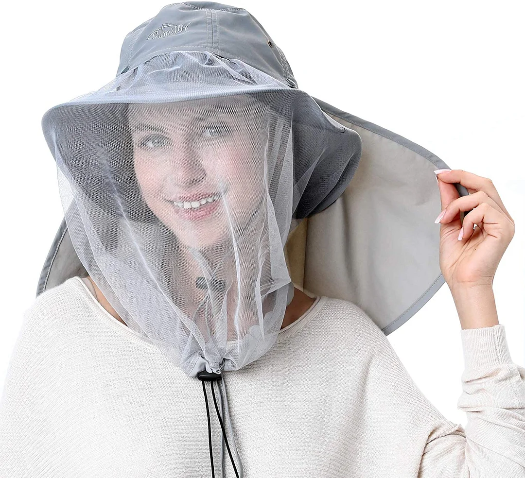 Mosquito Head Net Hat, Sun Hat Safari Hat Away from Insect and Bug