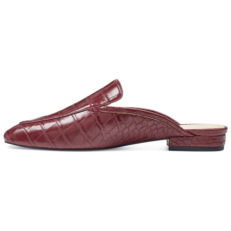 Brown Croc Loafers for Women Comfortable Flats |FSJ Shoes