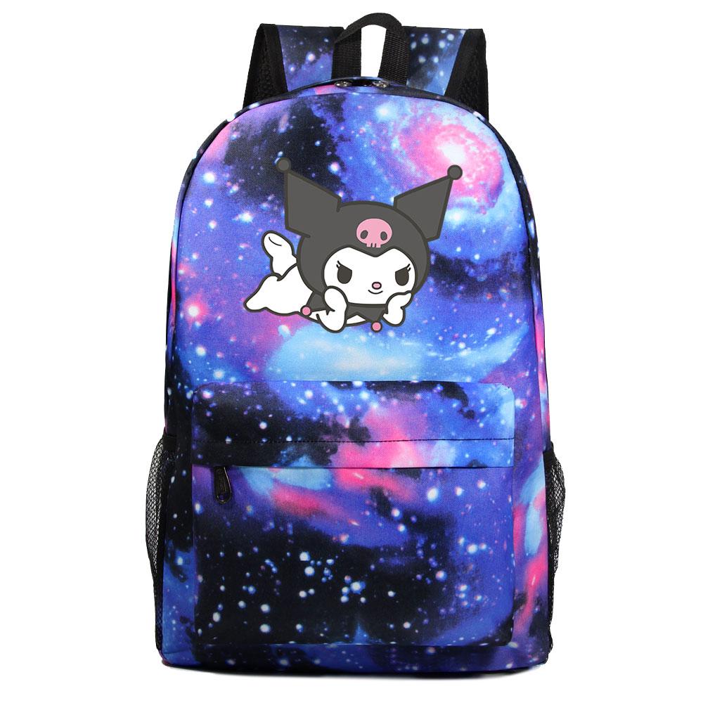 Mayoulove Kuromi Backpack Lightweight Design with Adjustable Straps for School Use-Mayoulove